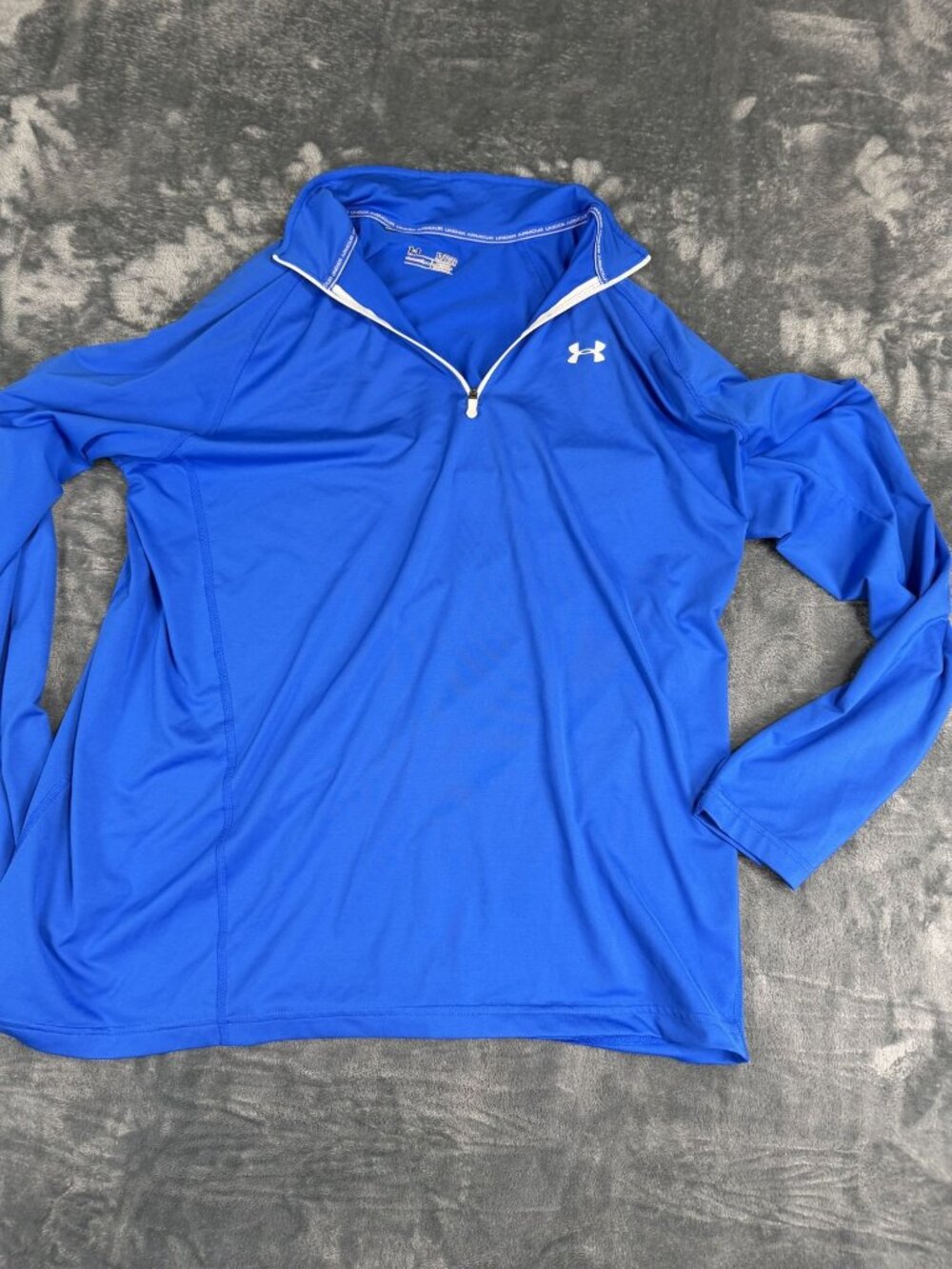 Under Armour Mens Blue 1/4 Zip Long Sleeve Pullover XL